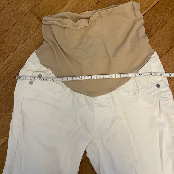 Off-white skinny cuffed maternity jeans - Picture 3 of 6